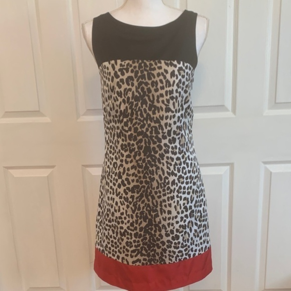 White House Black Market leopard print dress